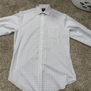 Jos. A. Bank Light Blue Checkered Dress shirt.